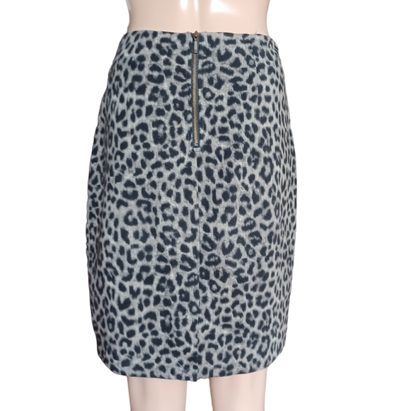 CAbi Womens Brown Black Leopard Animal Print Pencil Skirt Knee Length Size 0 - Picture 8 of 9